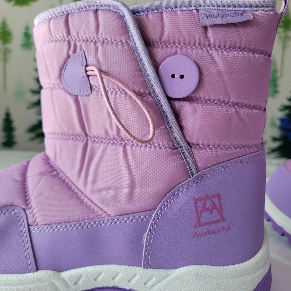New Avalanche Kids' Purple Puffer Winter Boots.